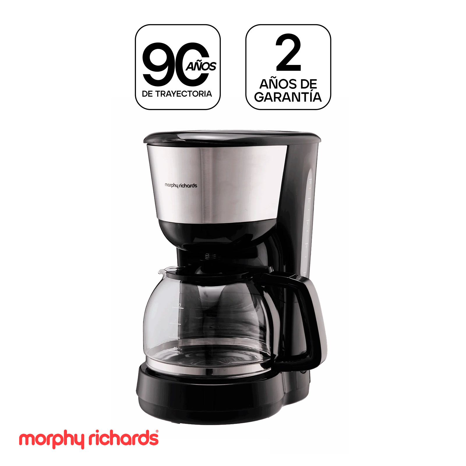 Cafetera electrica de filtro con jarra de cristal 1.25 Lt sistema antigoteo