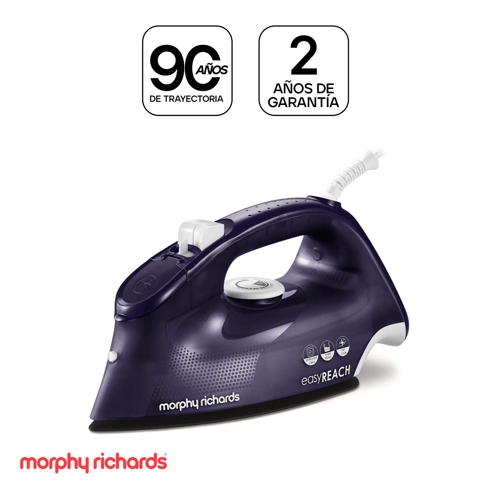 Plancha de Vapor Easy Reach Púrpura 1700 Watts