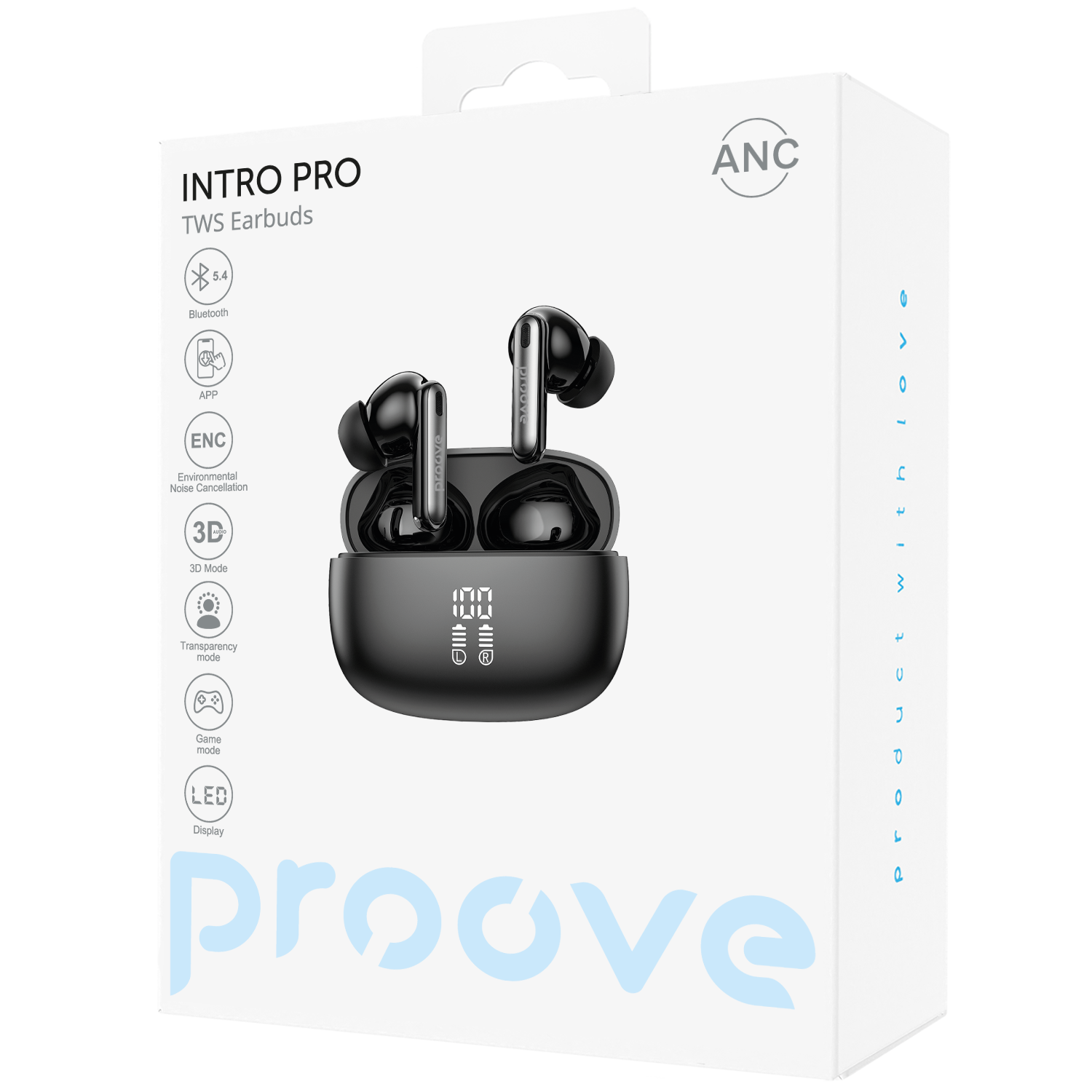 Wireless Earphones Proove Intro Pro TWS with ANC (APP Proove) - Imagen de 2