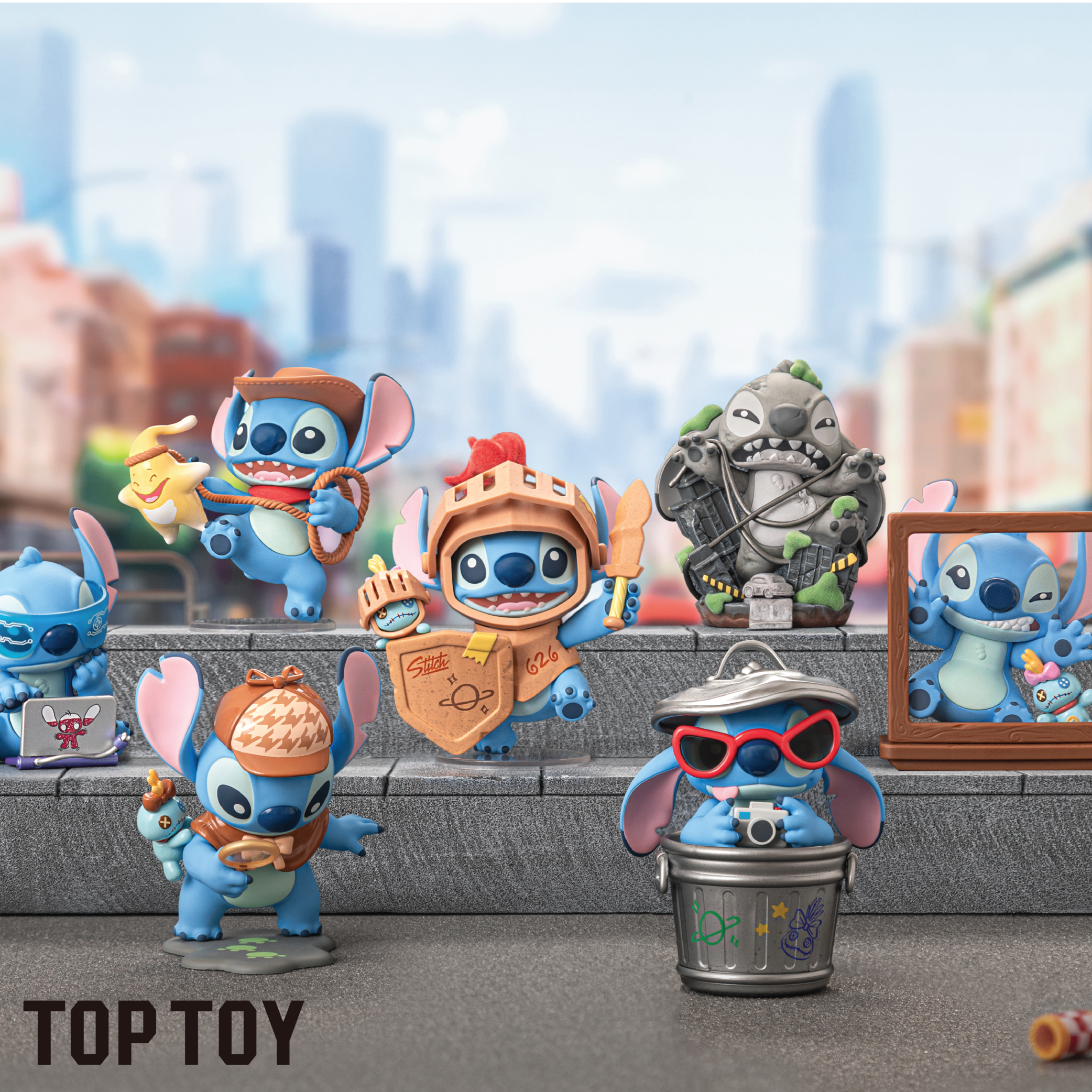 Disney Stitch City Adventure series Figures Blind Box
