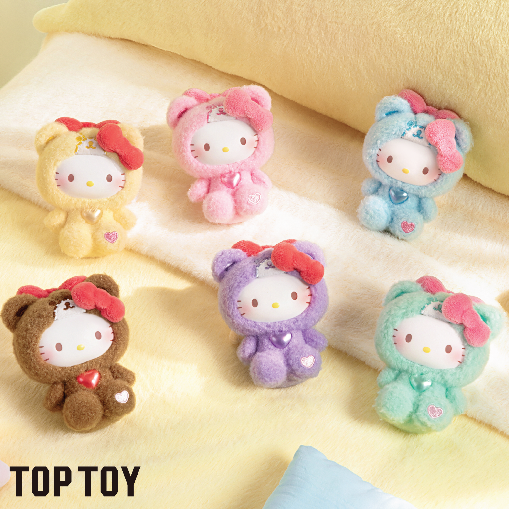 Hello Kitty Teddy Pajamas Series Plush Pendant Blind Box