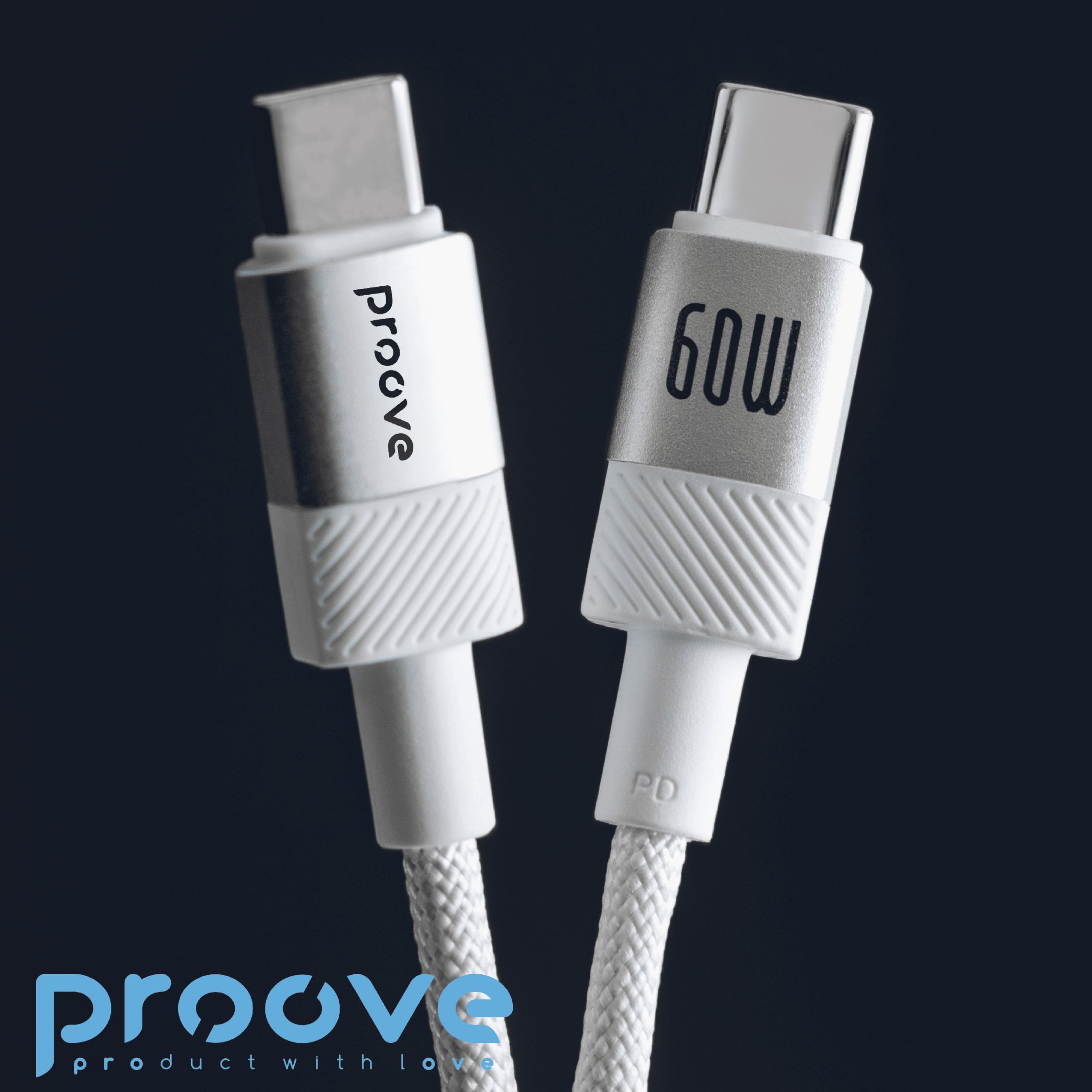 Cable Proove Dense Metal Type-C to Type-C 60W (1m)