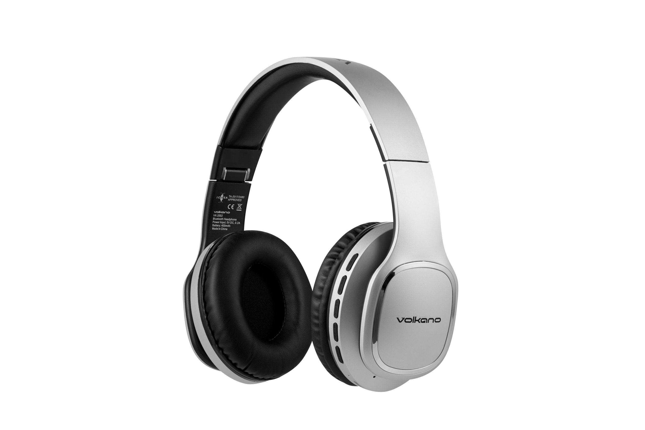 Volkano Phonic Series Bluetooth full size headphones – Sliver