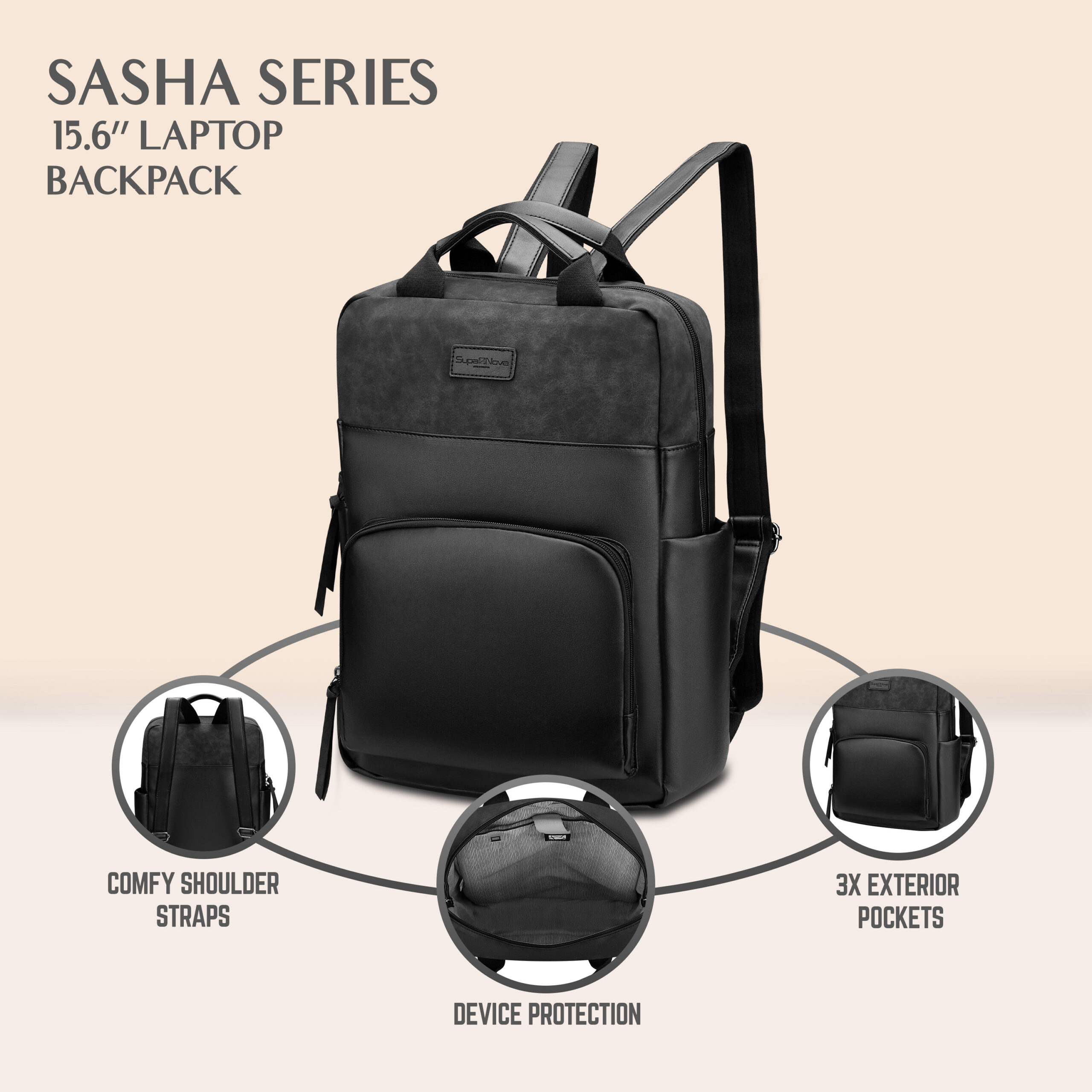 SupaNova Sasha 15.6″ Laptop Bag Black