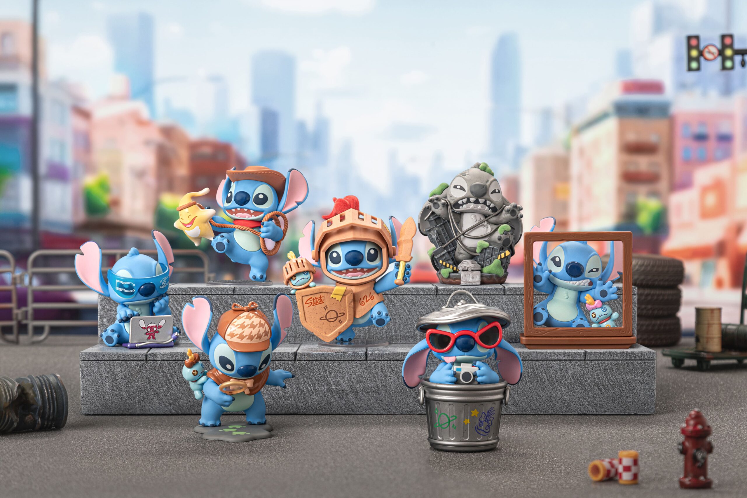 Disney Stitch City Adventure series Figures Blind Box