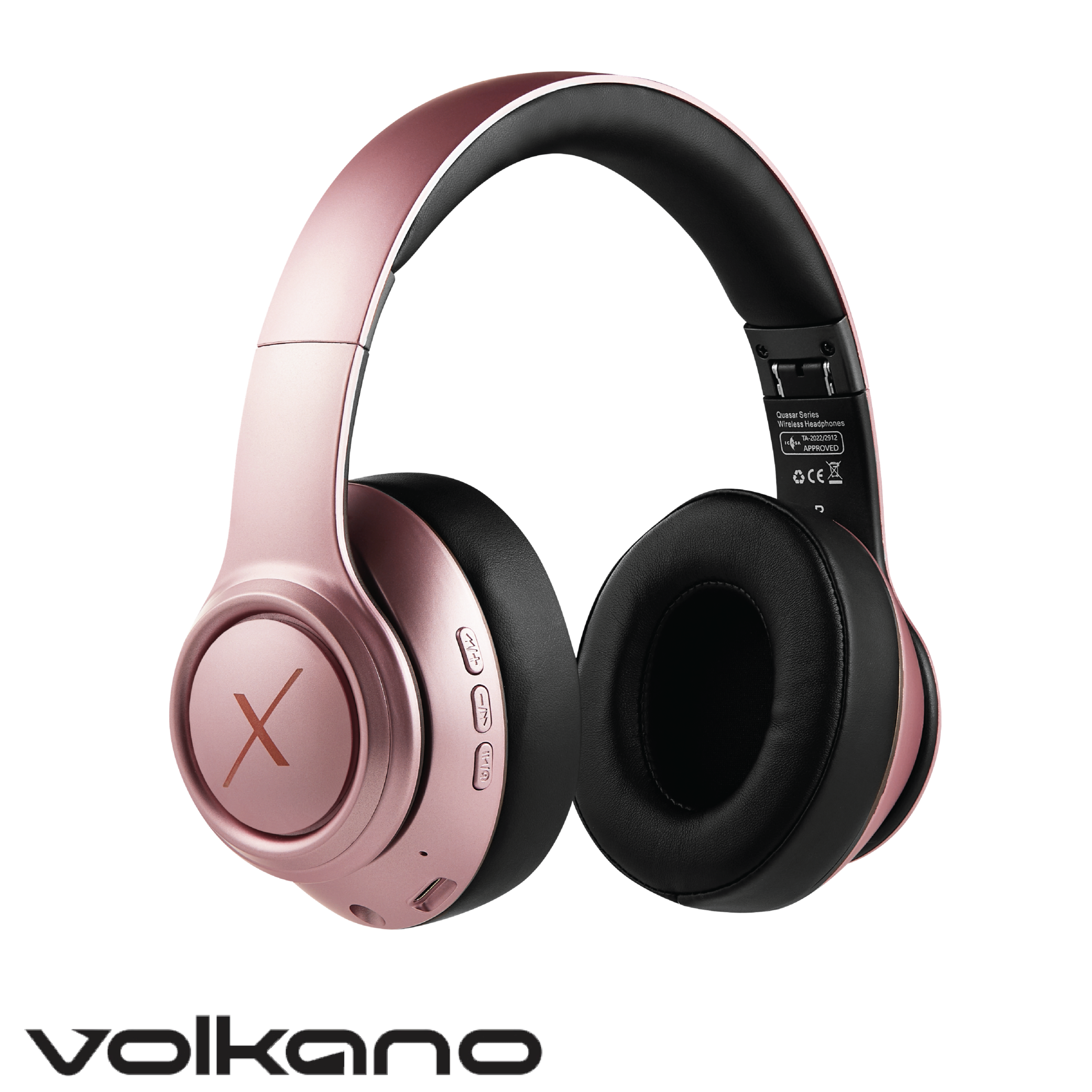VolkanoX Quasar Series Bluetooth Headphones – Rose gold