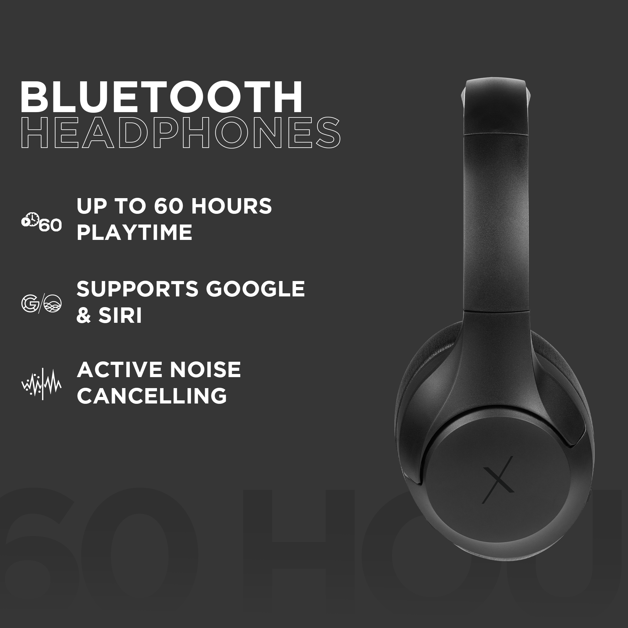 VolkanoX VXH200 Bluetooth Headphones with ANC