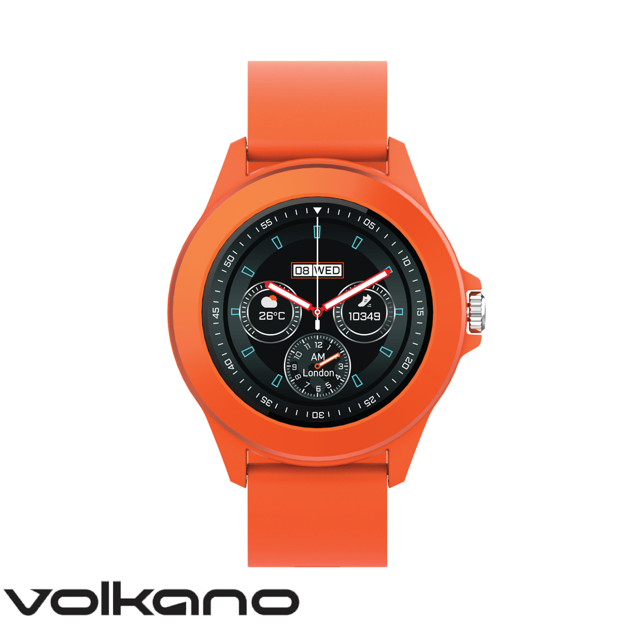 Volkano Splash series Smartwatch redondo – Naranja