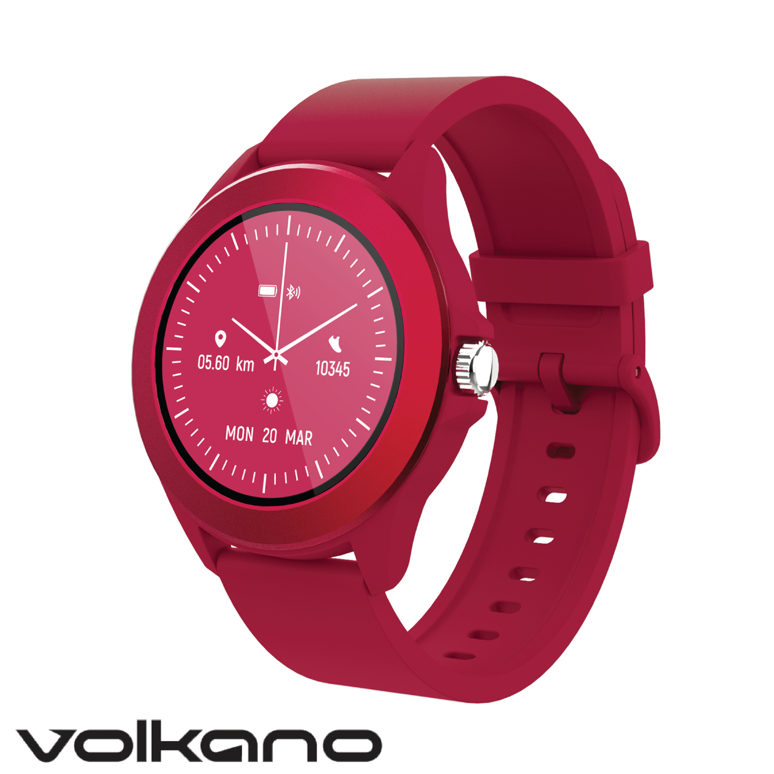 Volkano Splash series Smartwatch redondo – Rojo