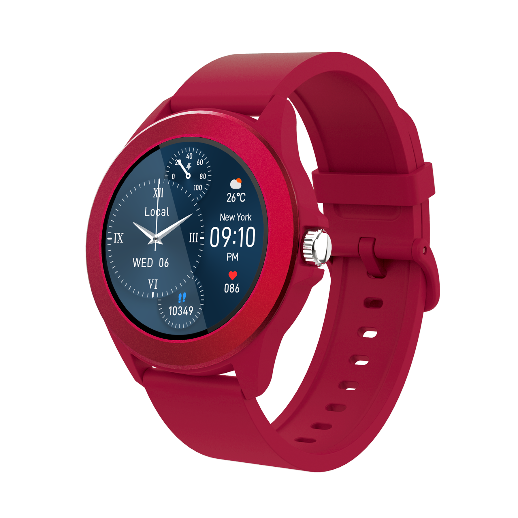 Volkano Splash series Smartwatch redondo - Rojo - Imagen de 2