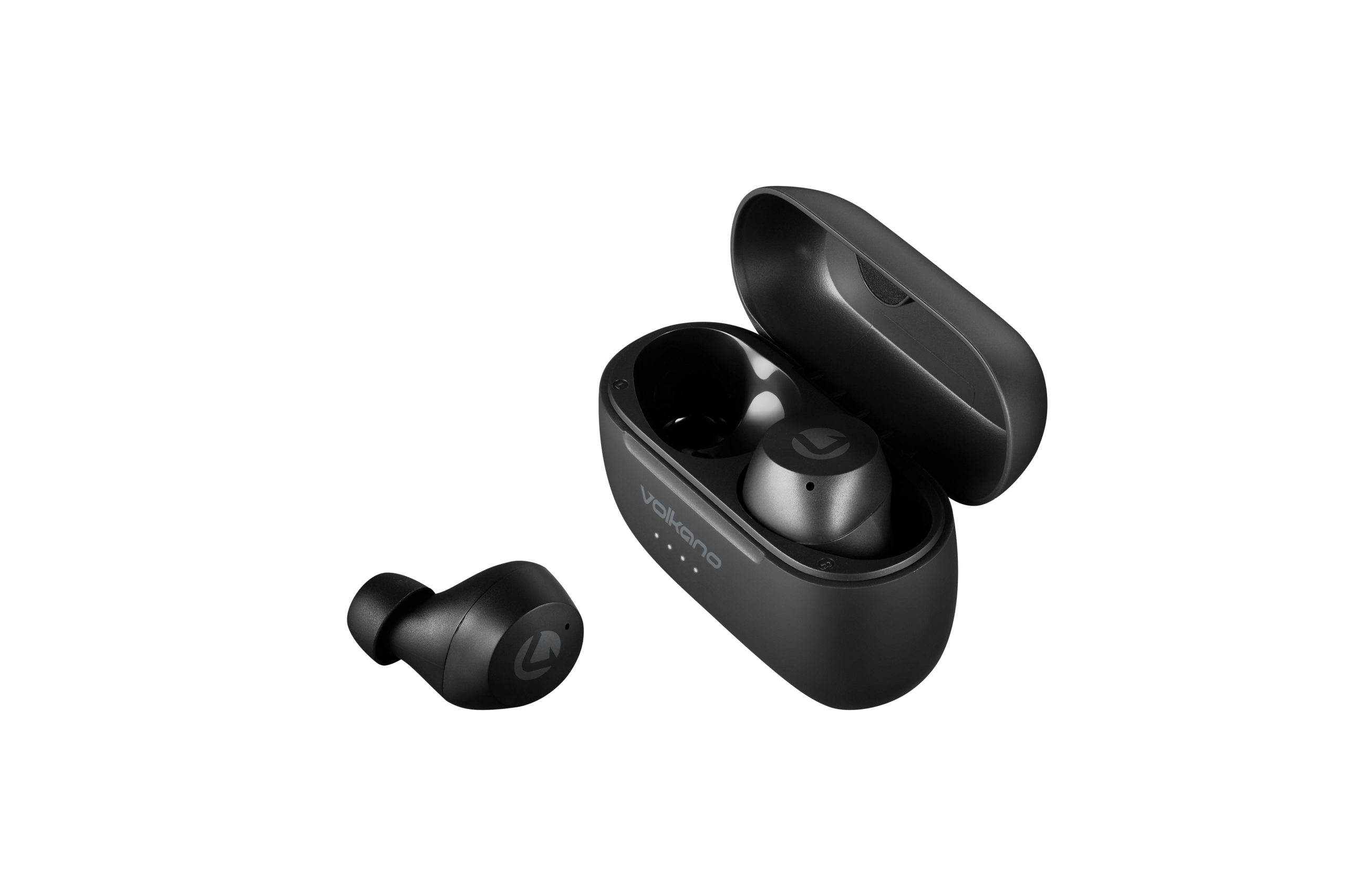 Volkano Pisces Serie 2.0 TWS Auriculares + Estuche de Carga – Negro