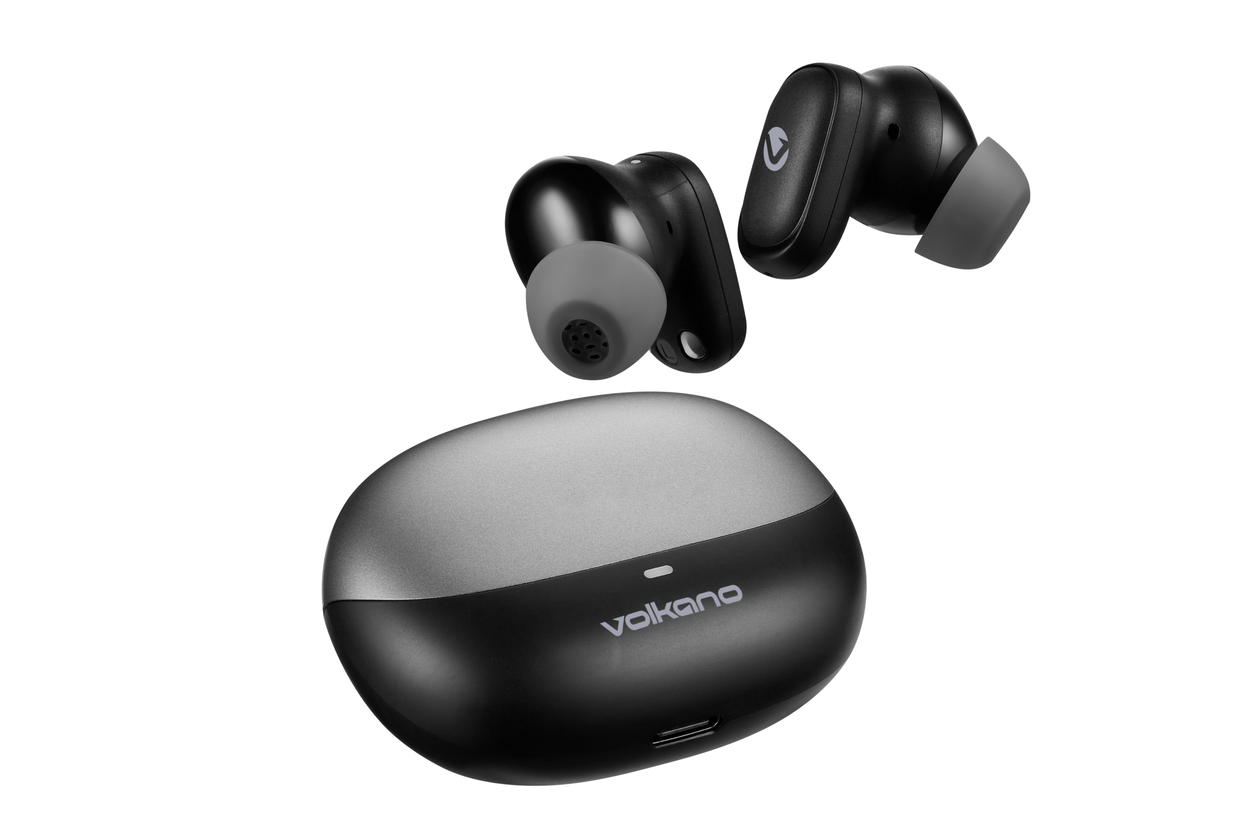 Volkano Sugar-Cube Auriculares inalámbricos con cancelación activa de ruido – Negro