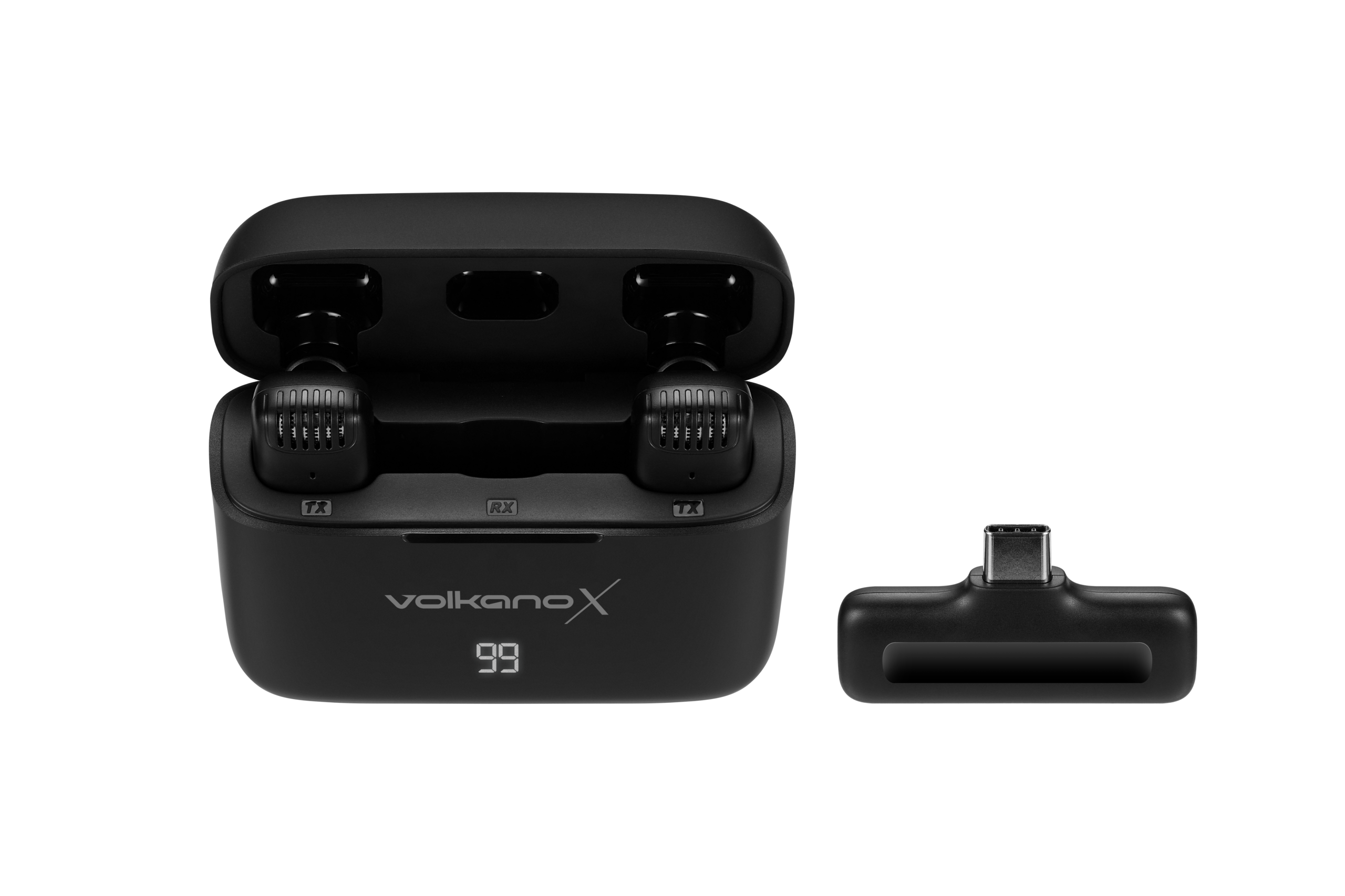 VolkanoX Prodigy Series Micrófono lavalier inalámbrico – Negro