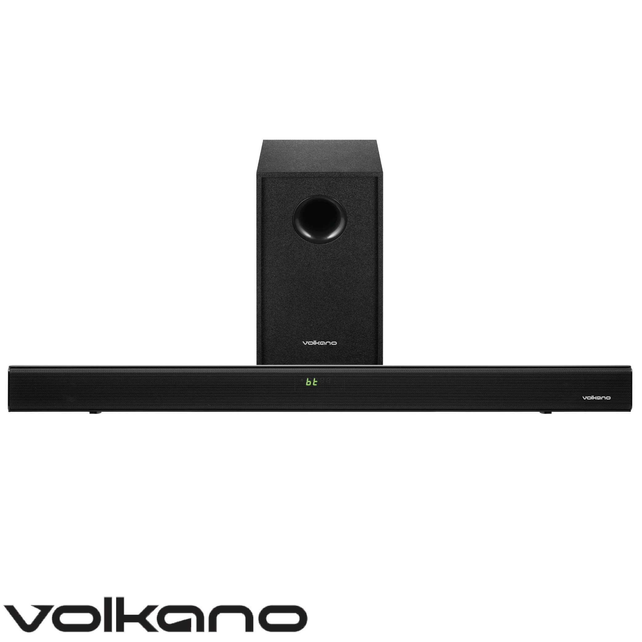 Volkano Cascade 50W Barra de sonido + Subwoofer con cable – Negro