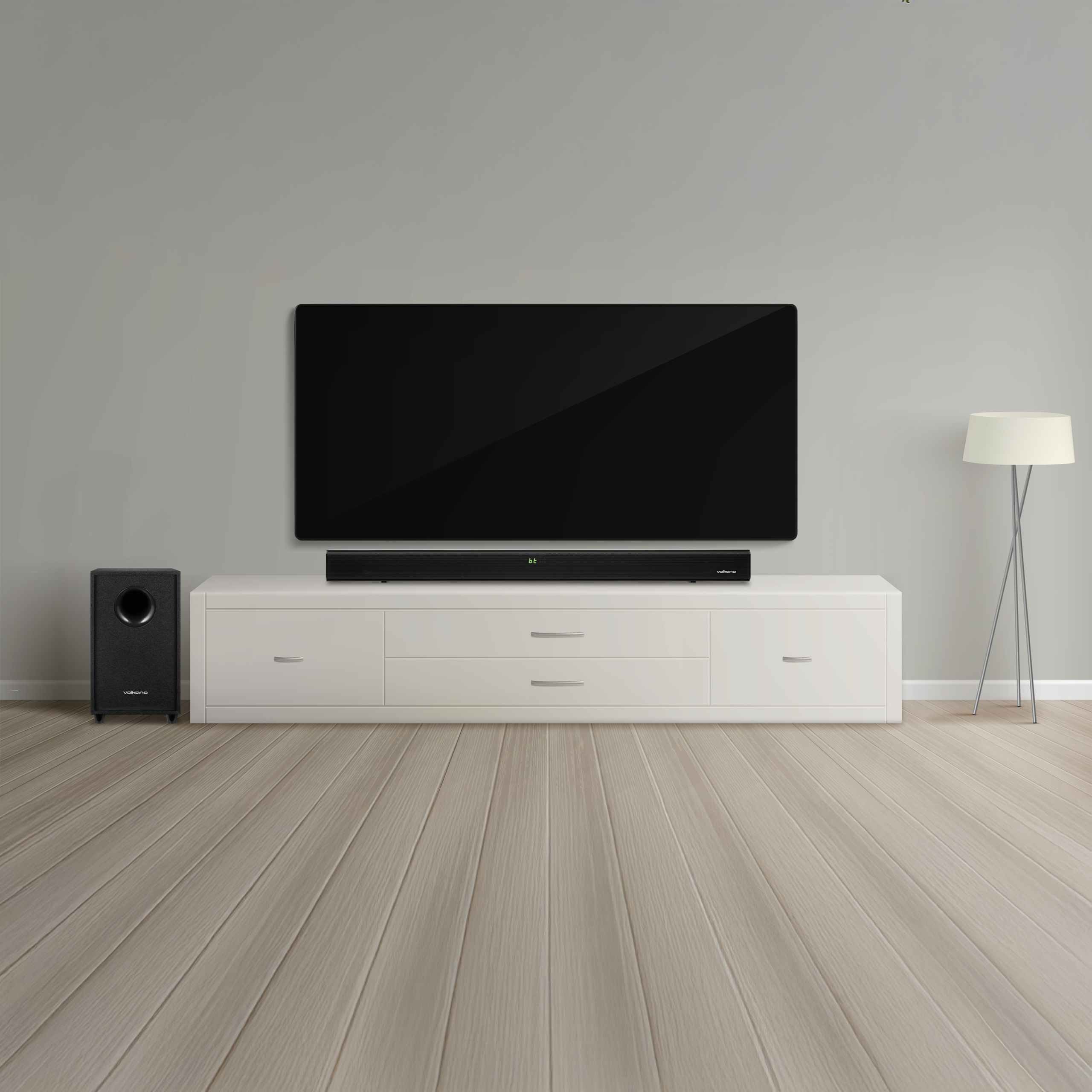 Volkano Cascade 50W Barra de sonido + Subwoofer con cable - Negro - Imagen de 4