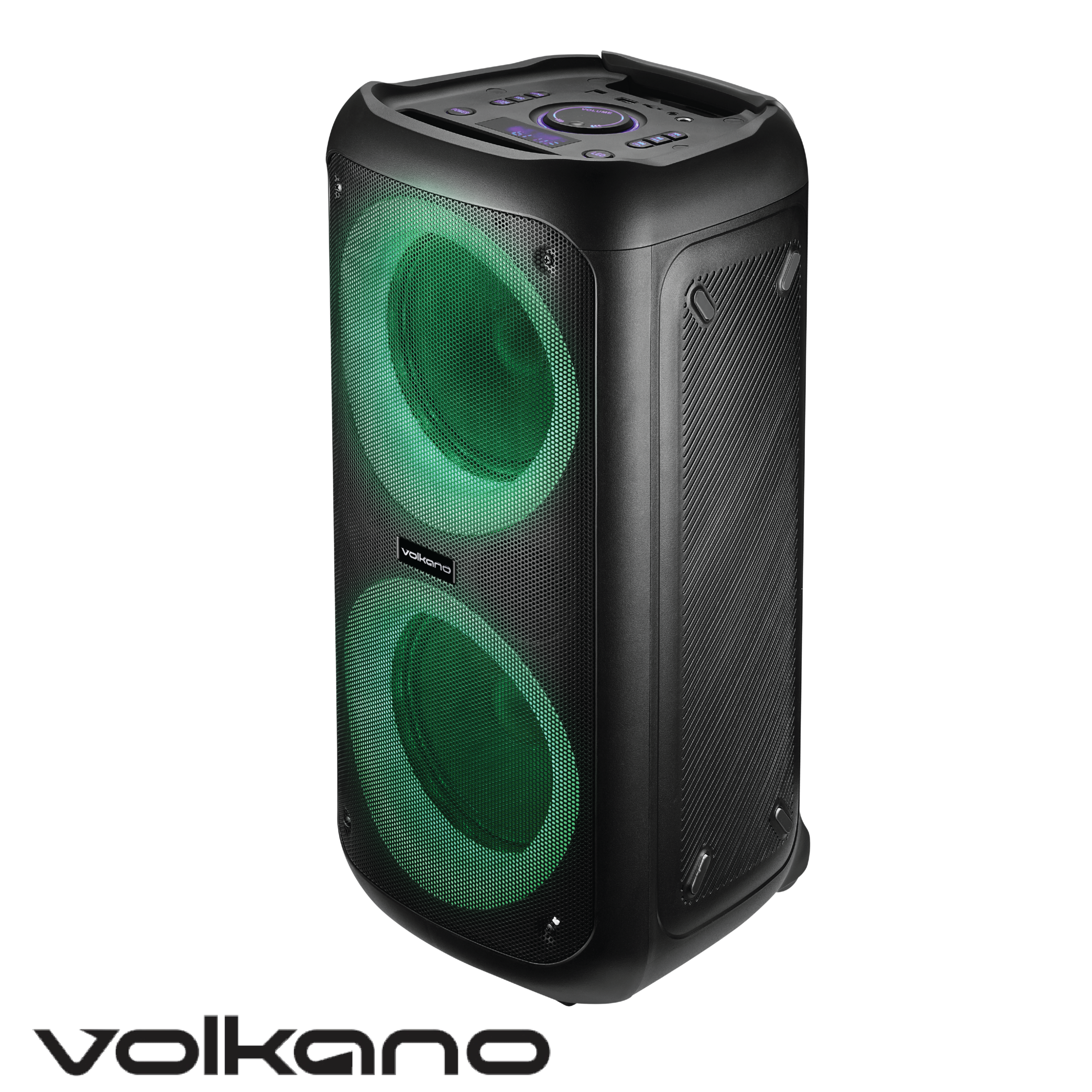 Volkano Summit Series Altavoz de fiesta con carro dual de 8″