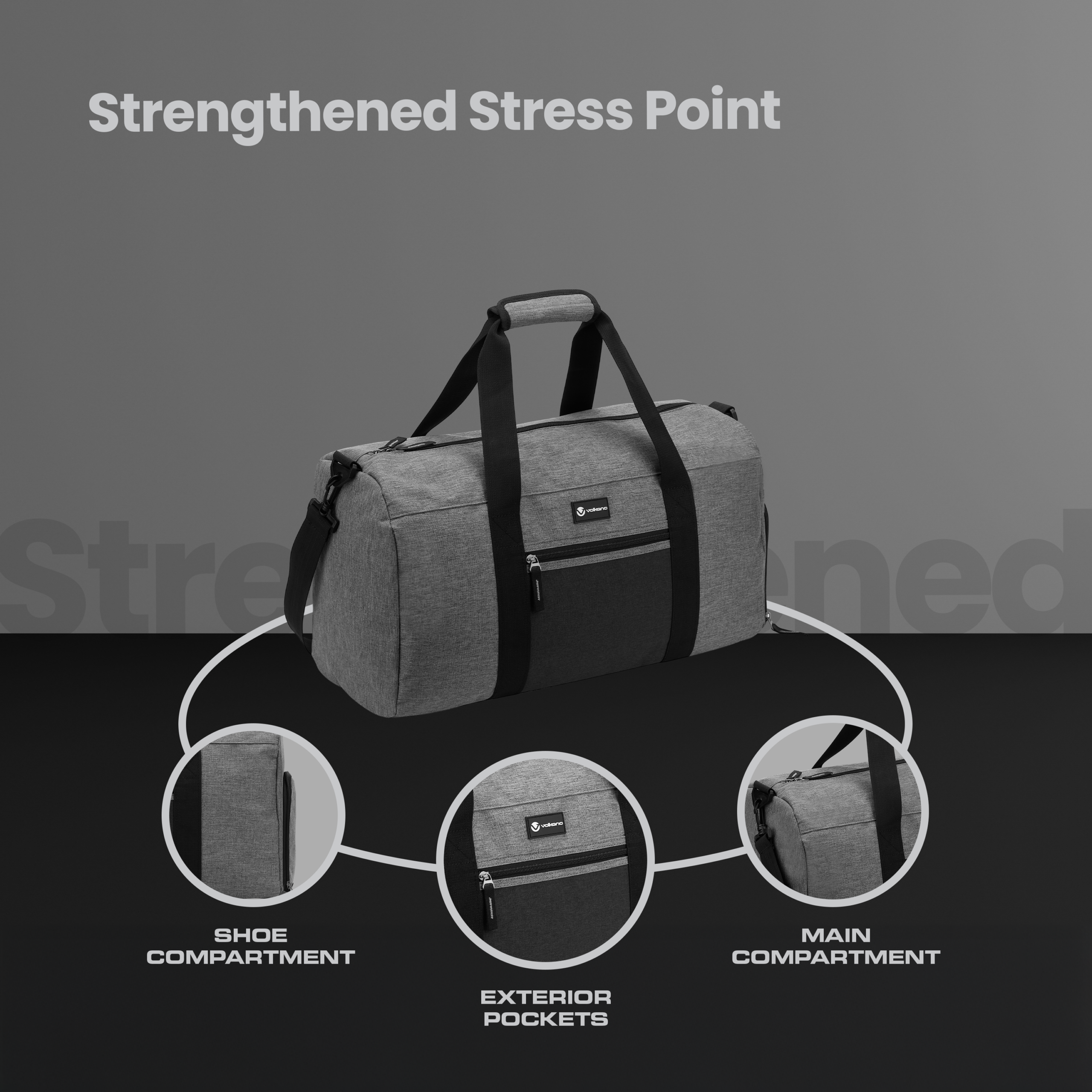 Volkano Vidal 35L Bolsa de lona gris - Imagen de 4