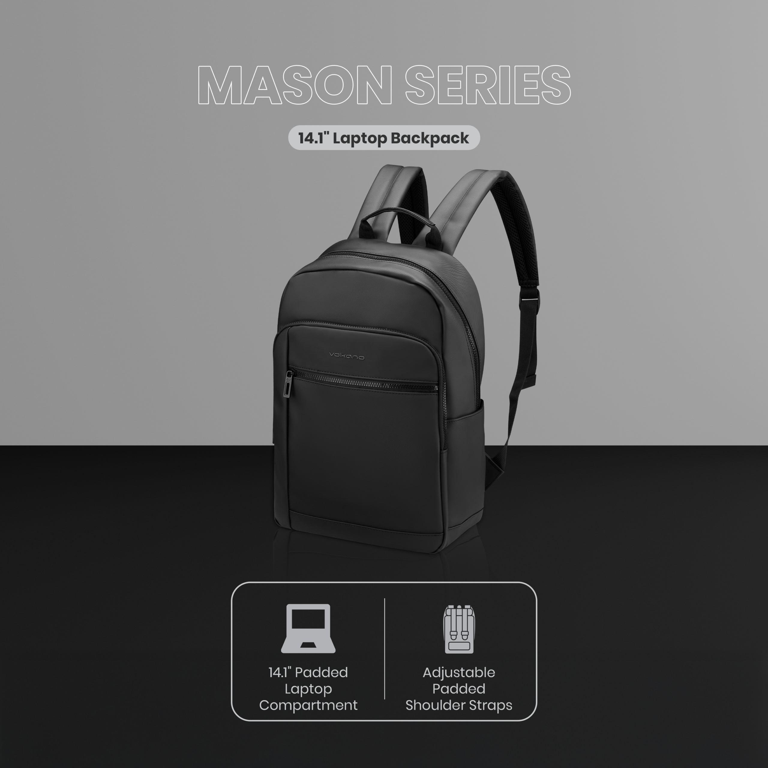 Mochila para portátil Volkano Mason 14.1" Negra - Imagen de 4
