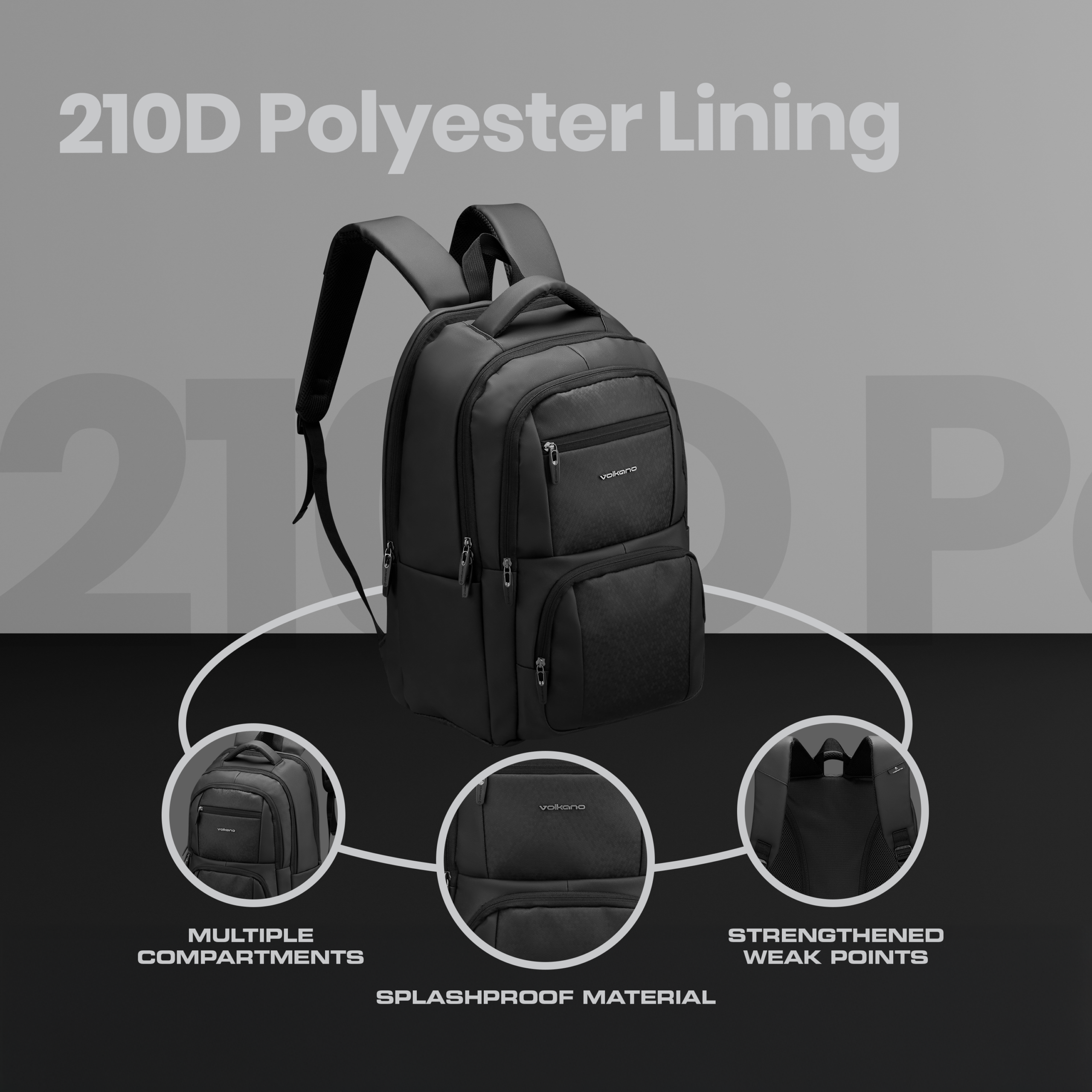 Volkano Jayden 15.6" Mochila para portátil Negro - Imagen de 4