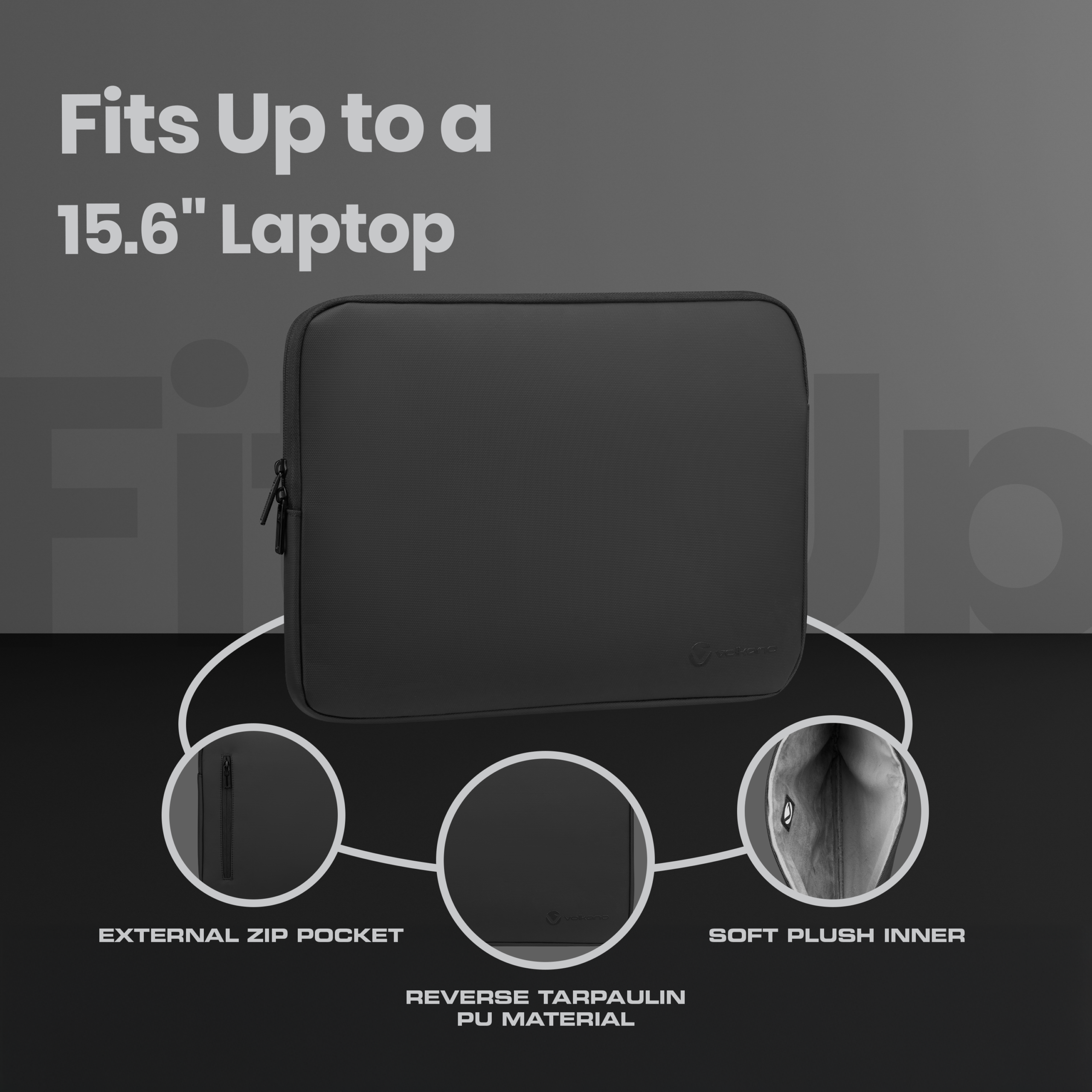 Funda para portátil Volkano Quin 15.6" Negra - Imagen de 4