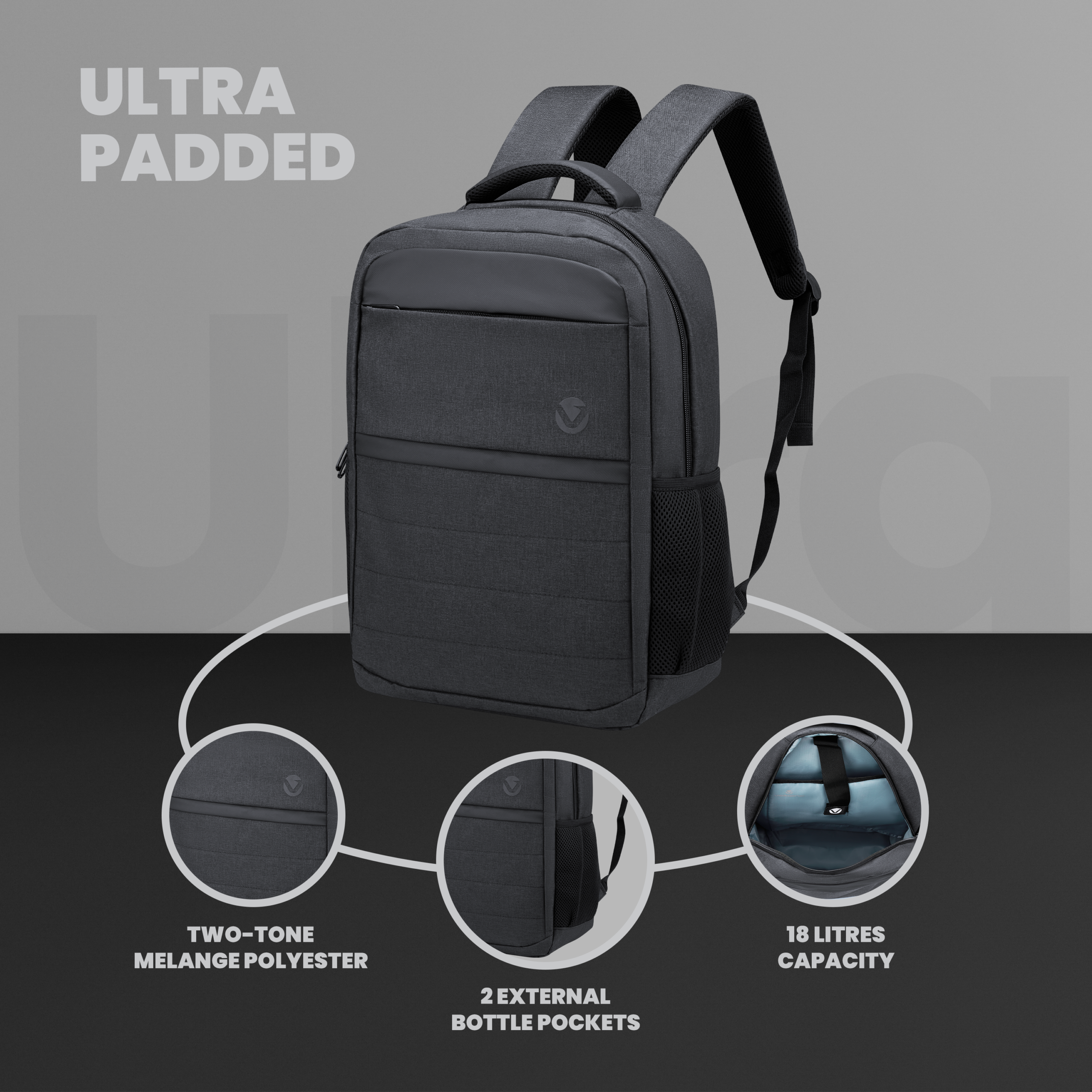 Volkano Indigo 15.6" Mochila para portátil Negro - Imagen de 4