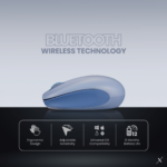 Raton inalambrico Bluetooth VolkanoX Magma - Azul Gris - Imagen de 3