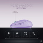Mouse inalámbrico Bluetooth VolkanoX Crater - Morado - Imagen de 3