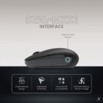 Raton inalambrico Bluetooth VolkanoX Asher - Grafito - Imagen de 3