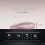 Raton inalambrico Bluetooth VolkanoX Lava - Rosa - Imagen de 3