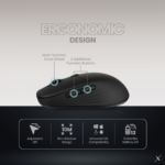 Raton inalambrico Bluetooth VolkanoX Inferna - Grafito - Imagen de 3