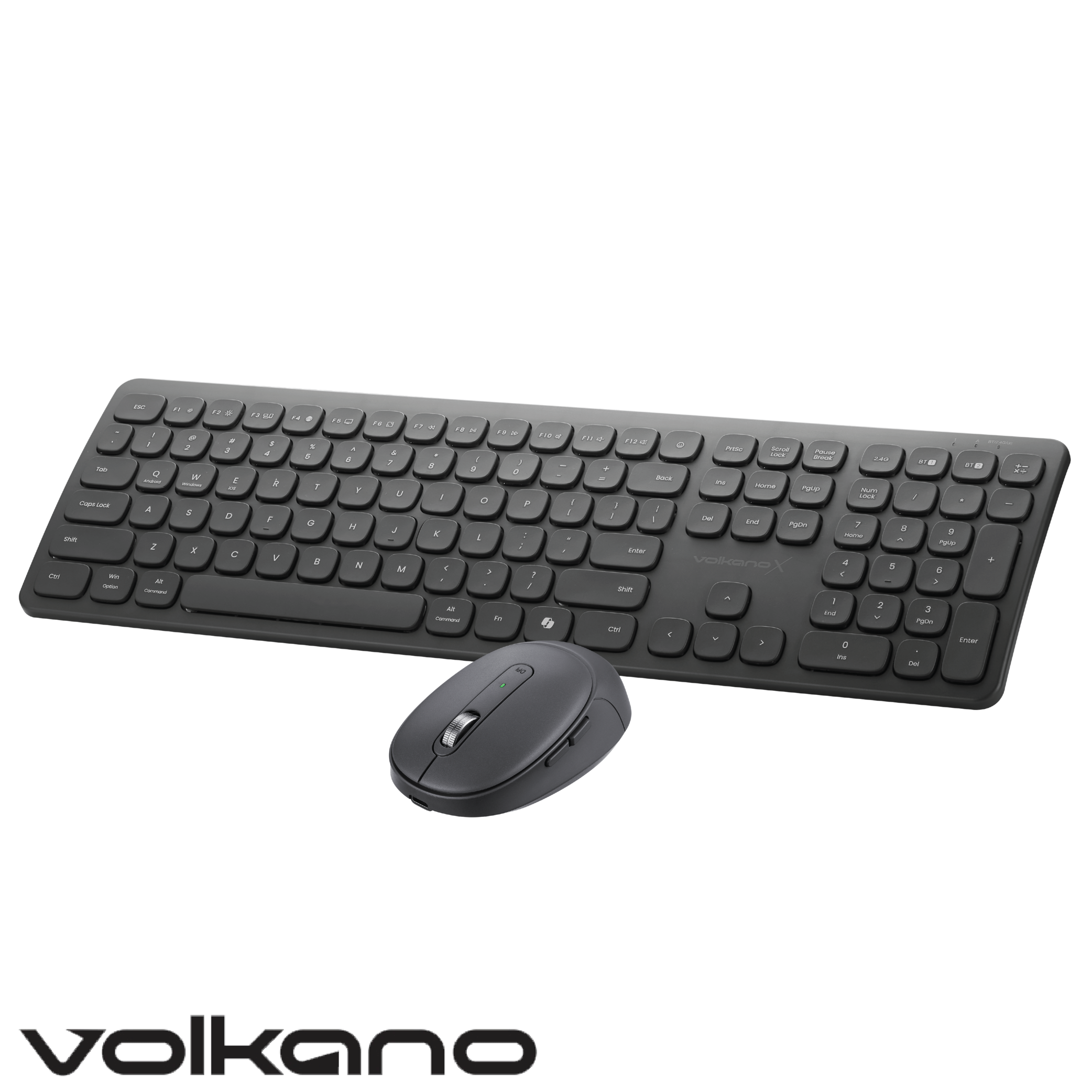 Combo de teclado y Mouse inalámbrico Bluetooth VolkanoX Ignite – Grafito