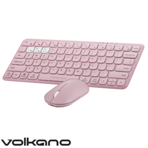 Combo de teclado y Mouse inalámbrico Bluetooth VolkanoX Blaze - Rosa