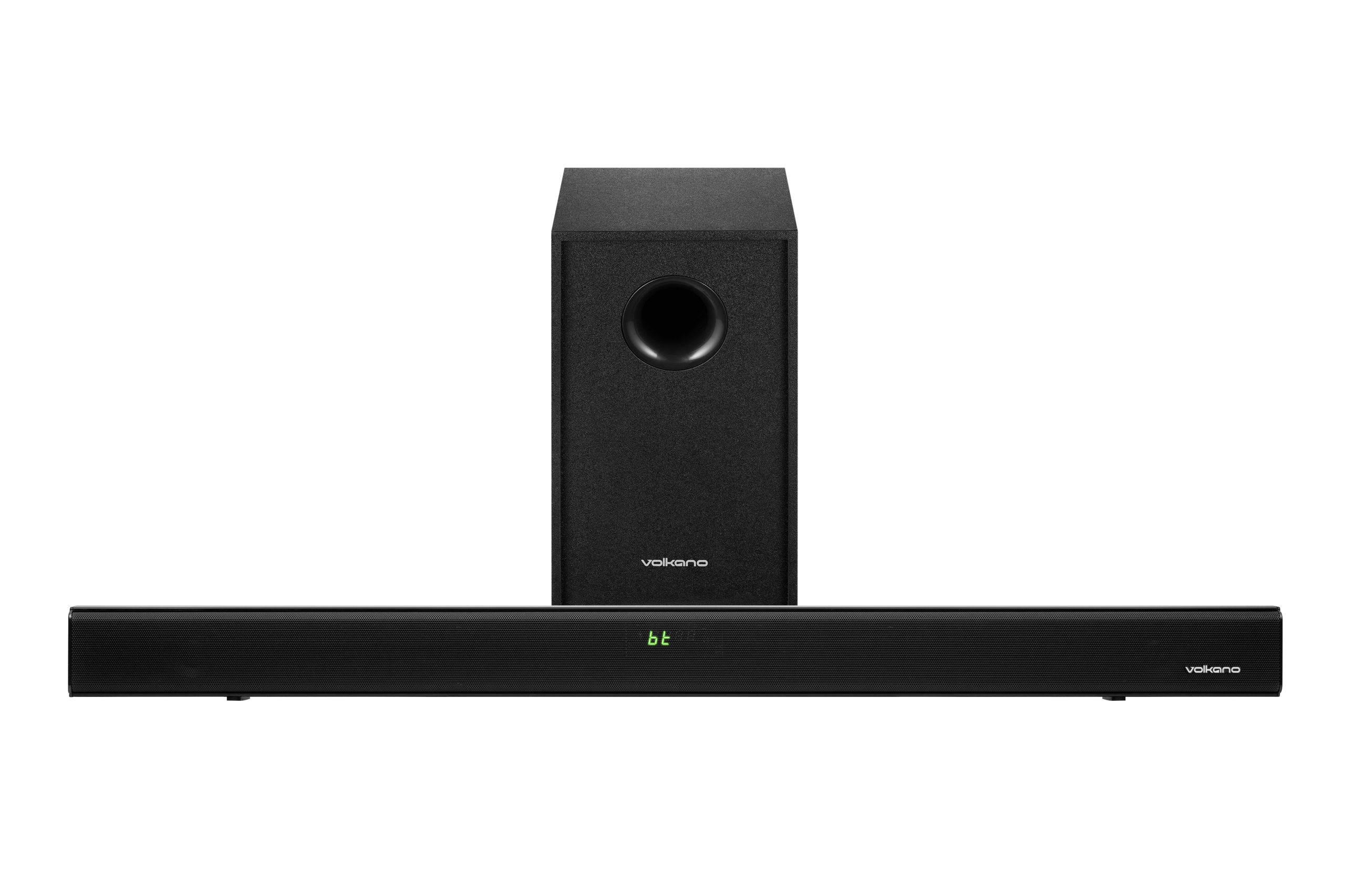 Volkano Cascade 50W Barra de sonido + Subwoofer con cable – Negro