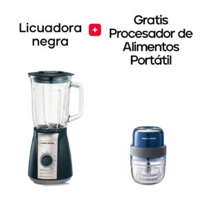 Combo licuadora negra y procesador