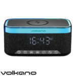 Reloj Despertador Volkano Radiant 2 con Carga Inalambrica y Altavoz - Negro