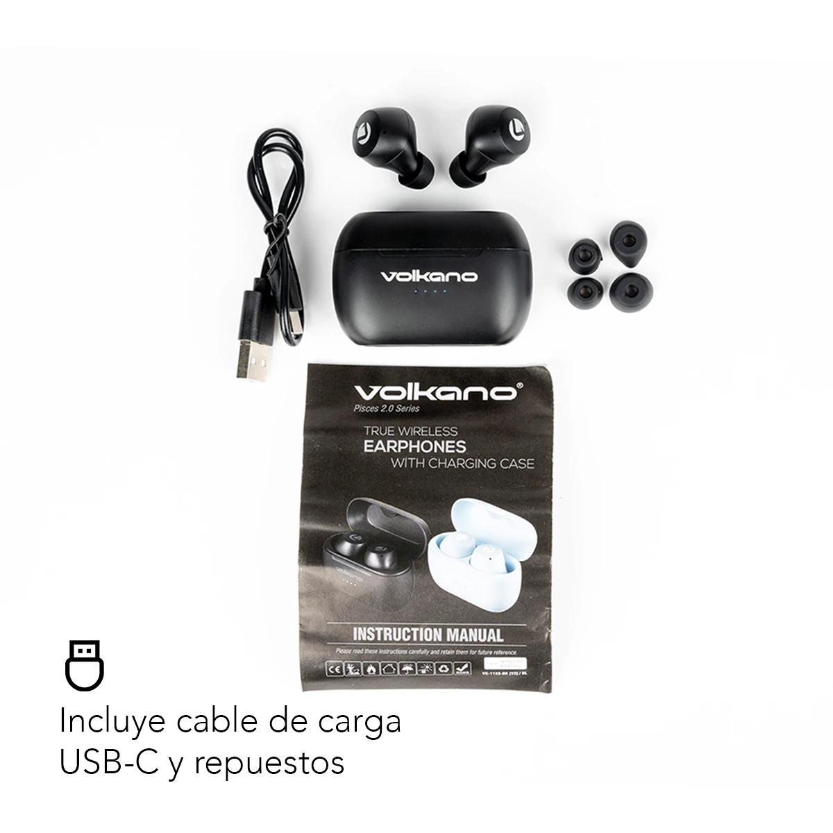 Volkano Pisces Serie 2.0 TWS Auriculares + Estuche de Carga - Imagen de 4